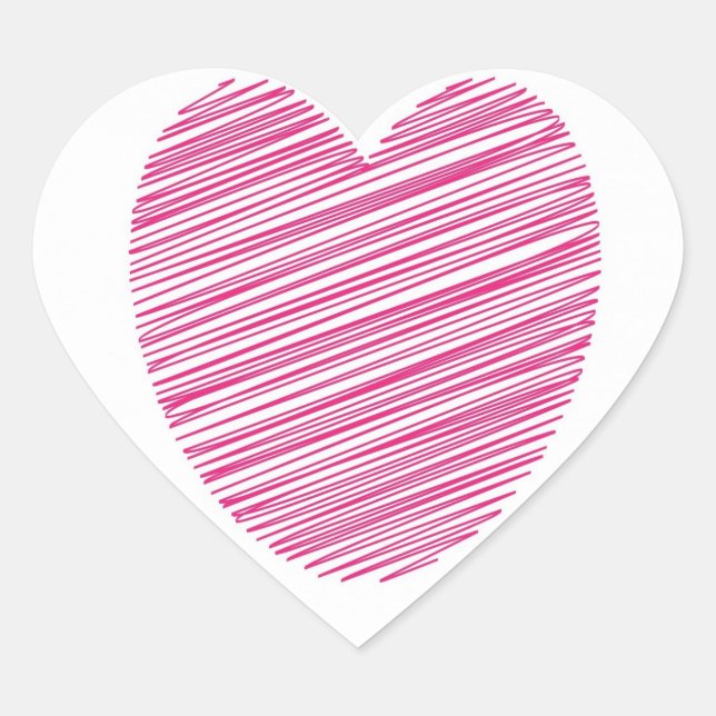 Stickers Coeur en scintille rose (Devant)