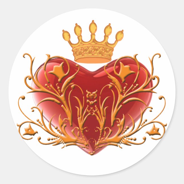 Stickers Coeur Filigree Crown (Devant)