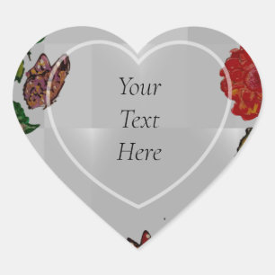 Stickers Coeur Fleurs et Fleurs