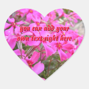 Stickers Coeur Fleurs Roses