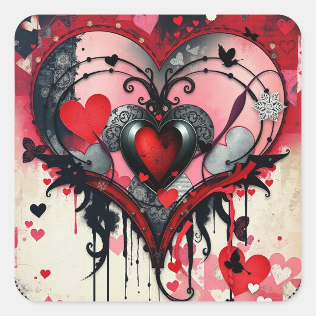 Stickers Coeur gothique (Devant)