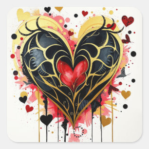 Stickers Coeur gothique