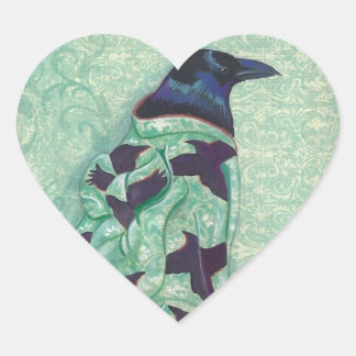 stickers coeur Kimono Raven