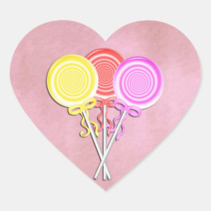 Stickers Coeur Lollipop Candy