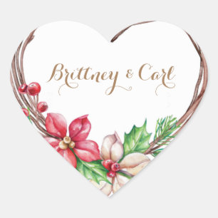 Stickers Coeur, Lustré, Petit, 1½ pouce (feuille d