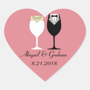 Stickers Coeur mariage