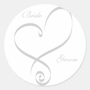 Stickers Coeur Mariée et Salle
