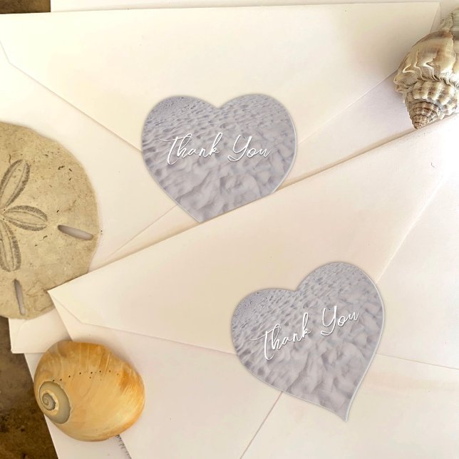 Stickers Coeur Merci de sable de plage (Créateur téléchargé)