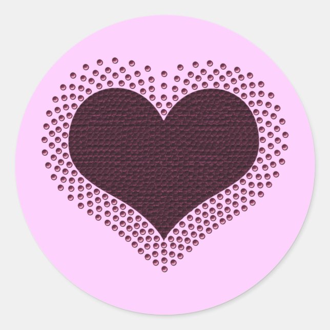 Stickers Coeur Métallique, Violet (Devant)