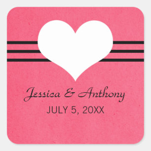 Stickers Coeur moderne, Rose