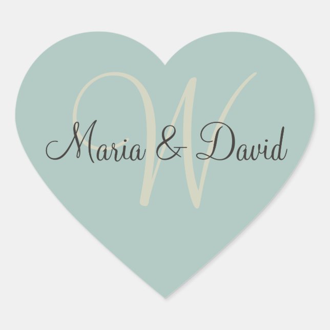 Stickers Coeur Monogram W | Enveloppes (Devant)