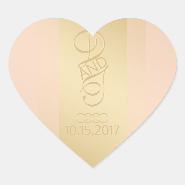 Stickers Coeur Or Blush (Devant)