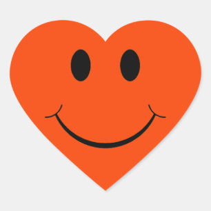 Stickers Coeur orange