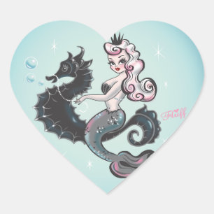 Stickers Coeur Pearla Mermaid
