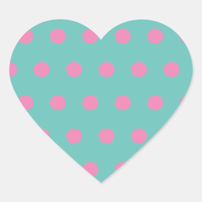 Stickers Coeur Pointe (Aqua & Pink) (Devant)