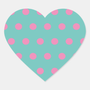 Stickers Coeur Pointe (Aqua & Pink)