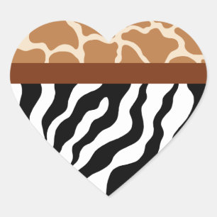 Stickers Coeur poster de animal