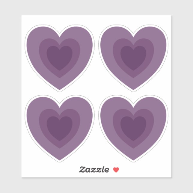 Stickers Coeur pourpre (Feuille)