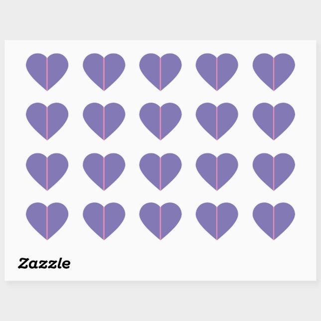 Stickers Coeur pourpre (Feuille)