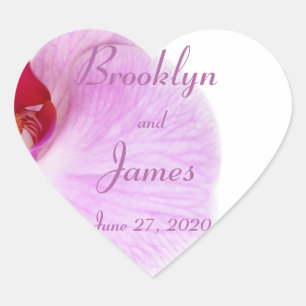 Stickers Coeur Radiant Orchid Mariage