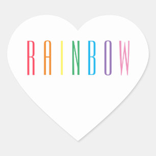 Stickers coeur RAINBOW