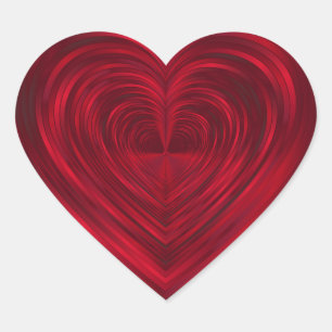 Stickers Coeur Red Faux Foil