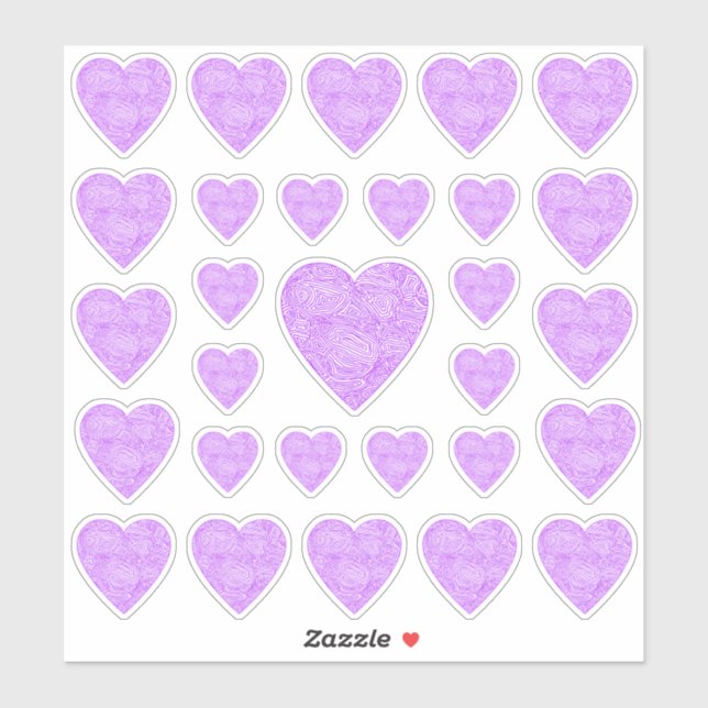 Stickers Coeur rose (Feuille)