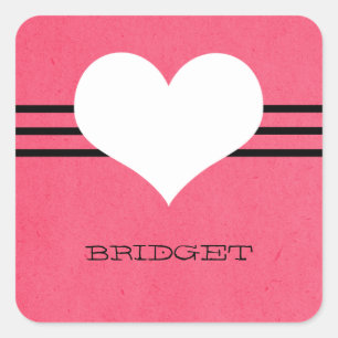 Stickers Coeur rose moderne