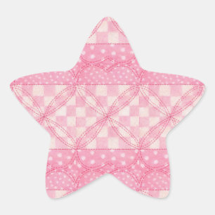 Stickers COEUR ROSE QUILT Star
