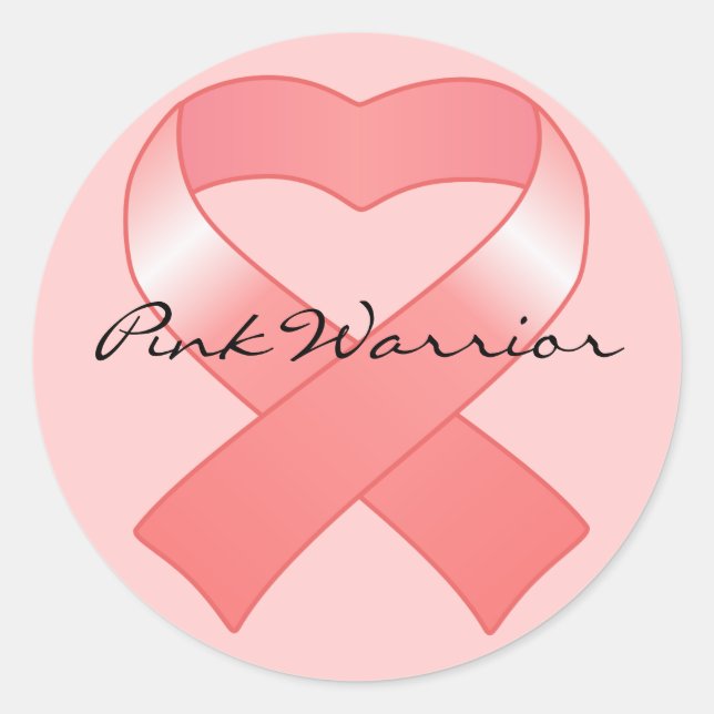 Stickers Coeur rose Ruban (Devant)