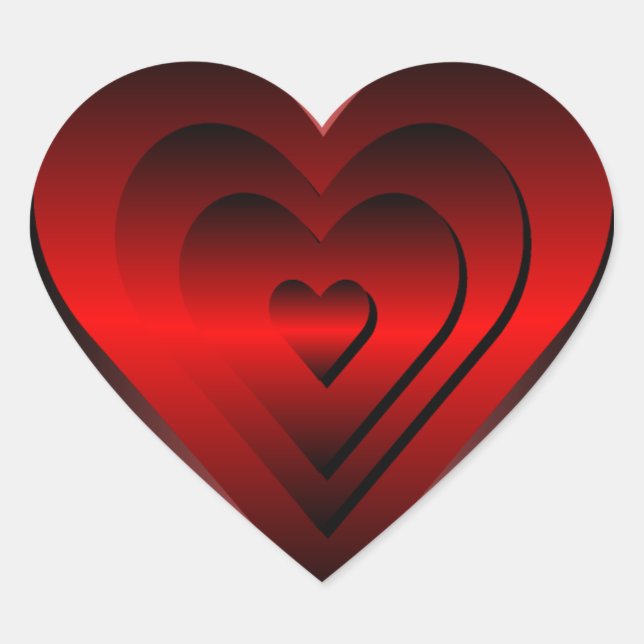 Stickers Coeur - Rouge (Devant)