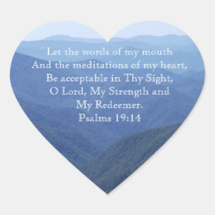 Stickers Coeur Verse Blue Ridge Mountains