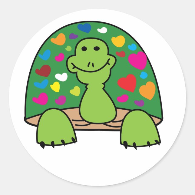 Stickers Coeurs de tortues (Devant)