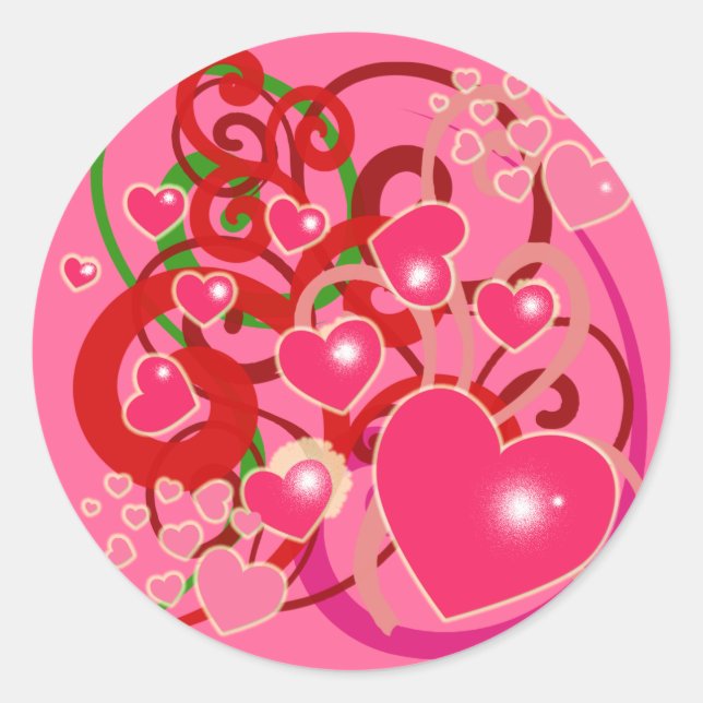 Stickers Coeurs et Swirls (Devant)