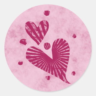 Stickers Coeurs Grunge de Valentine