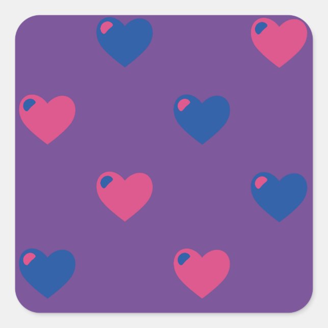 Stickers Coeurs Pride Bisexuel (Devant)