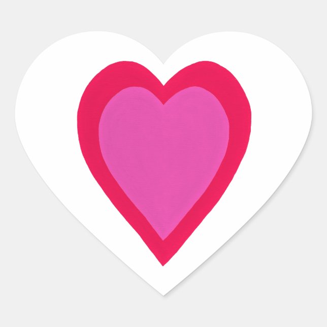 Stickers Coeurs rose rouge (Devant)