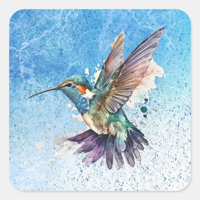 Stickers Colibri Aquarelle (Devant)