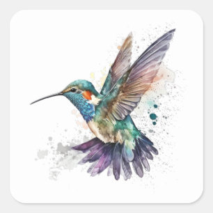 Stickers Colibri Aquarelle