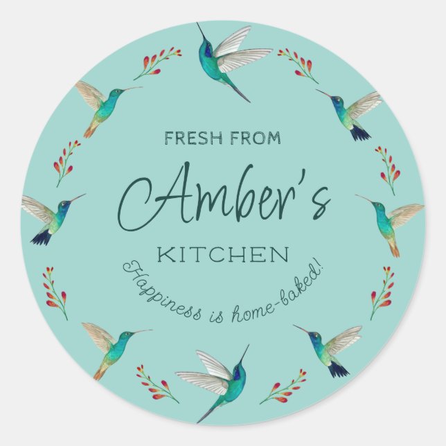 Stickers Colibri personnalisés (Devant)