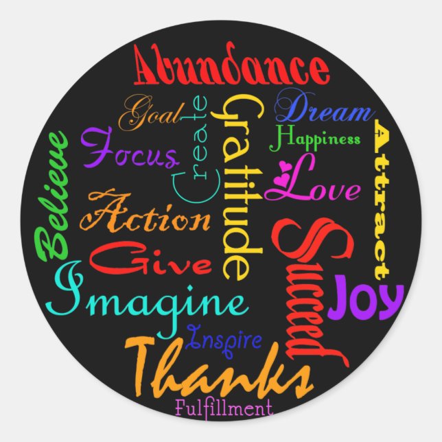 Stickers Collage Motivationnel Word (Devant)