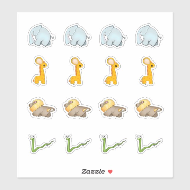 Stickers Collection Savanna africaine Kiss-Cut (Feuille)