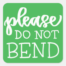 Stickers colorés "Please Do Not Bend" - 1,5 pouce