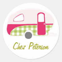 Stickers Conception Caravane Vintage Retro Personn