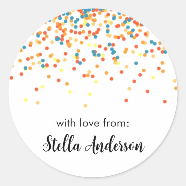 Stickers Confetti - Boy Girl Merci Générique (Devant)