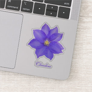 Stickers Contour Purple Clematis Vinyl
