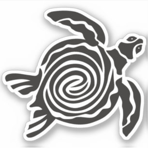 Stickers Contour Spiral Tortue