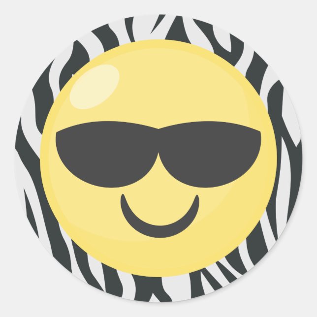 Stickers Cool d'impression Zebra Emoji (Devant)