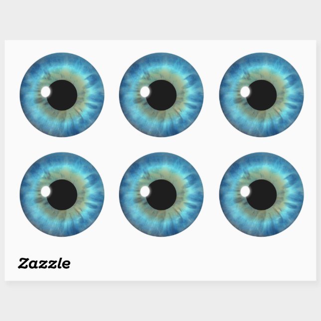 Stickers Cool Eyeball Blue Eye Iris (Feuille)
