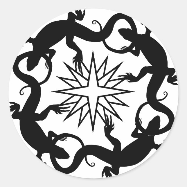 Stickers Cool Retro Reptile Art Stickers (Devant)